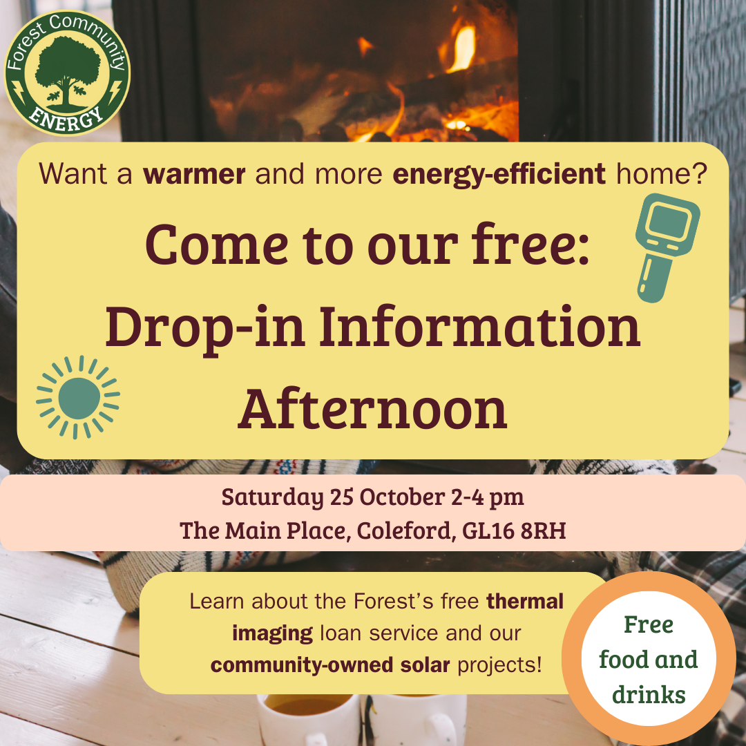 Energy efficient afternoon at The Main Place, Coleford. Saturday 25th October 2-4pm.